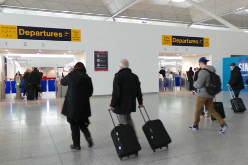 The first section of Stansted Airport’s new security search now open to passengers.